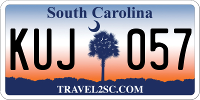SC license plate KUJ057