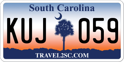 SC license plate KUJ059