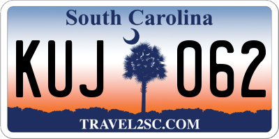 SC license plate KUJ062