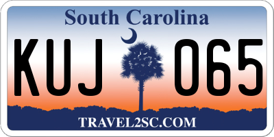 SC license plate KUJ065