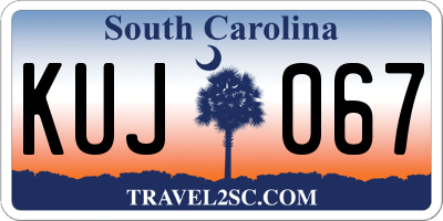 SC license plate KUJ067