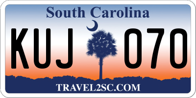 SC license plate KUJ070