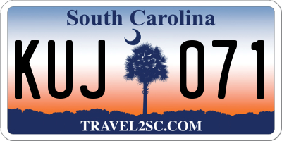 SC license plate KUJ071
