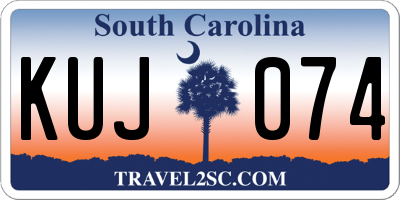 SC license plate KUJ074