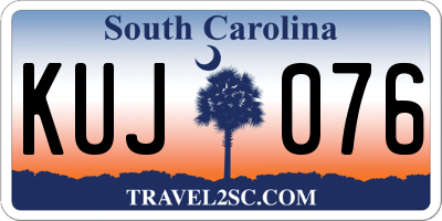 SC license plate KUJ076