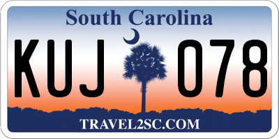 SC license plate KUJ078