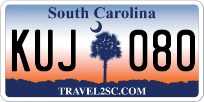 SC license plate KUJ080
