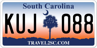 SC license plate KUJ088