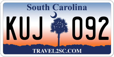 SC license plate KUJ092