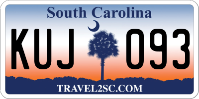 SC license plate KUJ093