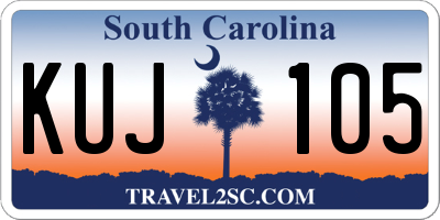 SC license plate KUJ105