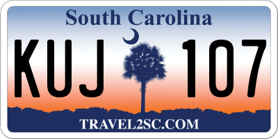 SC license plate KUJ107
