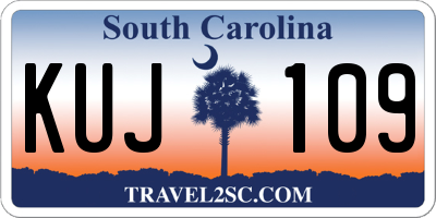 SC license plate KUJ109