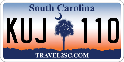 SC license plate KUJ110