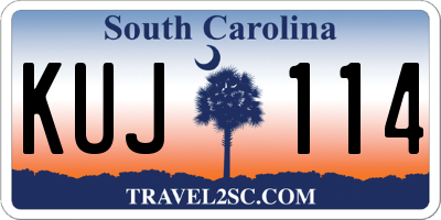 SC license plate KUJ114