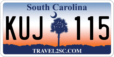 SC license plate KUJ115