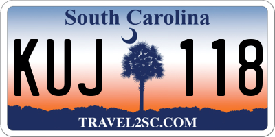 SC license plate KUJ118
