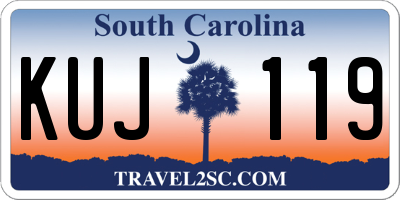 SC license plate KUJ119