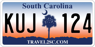 SC license plate KUJ124