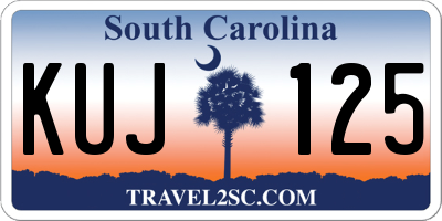 SC license plate KUJ125