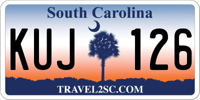 SC license plate KUJ126