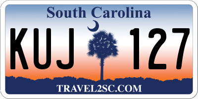 SC license plate KUJ127