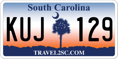 SC license plate KUJ129