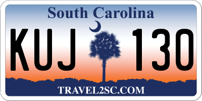 SC license plate KUJ130