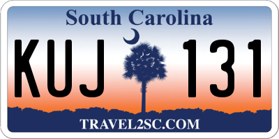 SC license plate KUJ131