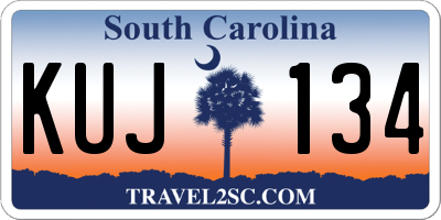 SC license plate KUJ134