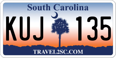 SC license plate KUJ135