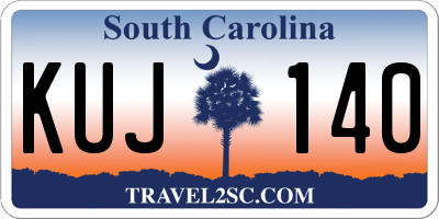SC license plate KUJ140