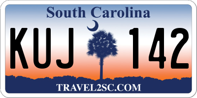 SC license plate KUJ142