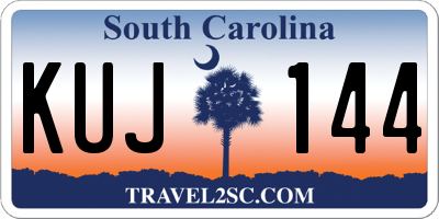SC license plate KUJ144