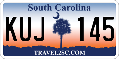 SC license plate KUJ145