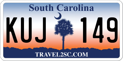 SC license plate KUJ149