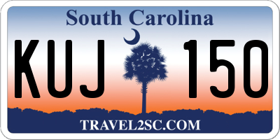 SC license plate KUJ150