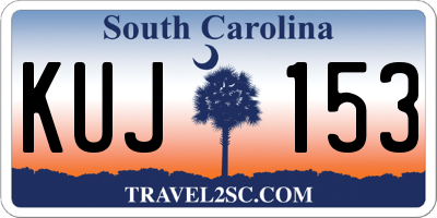SC license plate KUJ153
