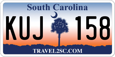 SC license plate KUJ158