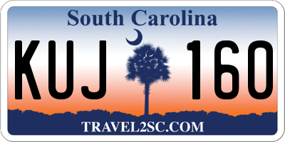 SC license plate KUJ160