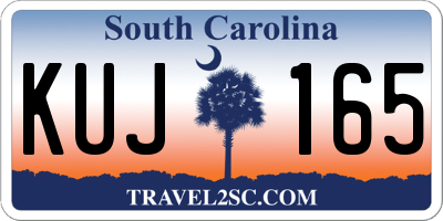 SC license plate KUJ165