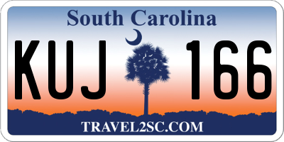 SC license plate KUJ166