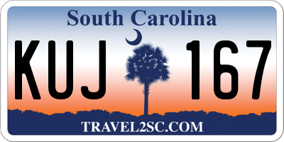 SC license plate KUJ167