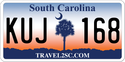 SC license plate KUJ168