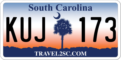 SC license plate KUJ173