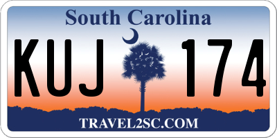 SC license plate KUJ174