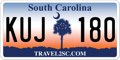 SC license plate KUJ180