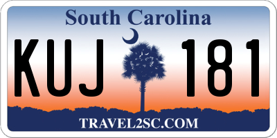 SC license plate KUJ181