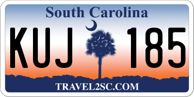 SC license plate KUJ185