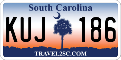 SC license plate KUJ186